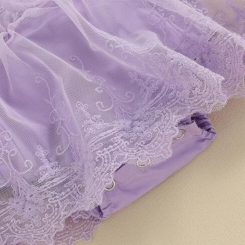 Baby Girl Clothes Sleeveless Lace Floral Romper Bodysuit Newborn Girl Flower Dress First Birthday Outfits in Saudi Arabia