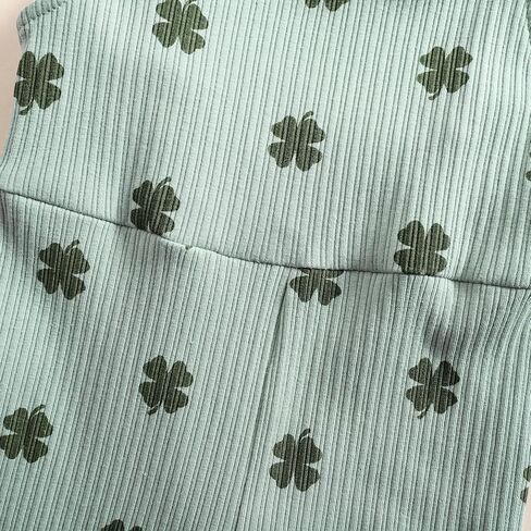 Toddler Baby Girls Bell-Bottoms Jumpsuit Ribbed Sleeveless Spaghetti Straps Romper Heart Valentines Outfit in Kuwait