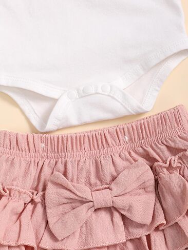 Newborn Infant Baby Girl Clothes Romper Shorts Set Suspender Summer Outfits Cute Baby Clothes Girl in Kuwait