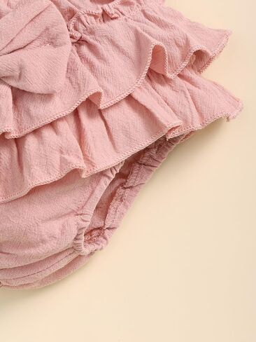 Newborn Infant Baby Girl Clothes Romper Shorts Set Suspender Summer Outfits Cute Baby Clothes Girl in Kuwait