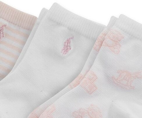 Polo Baby Drowded Bear Socks 3 Pain Pack ، Pink Soft ، 6-12 شهرًا in Saudi Arabia