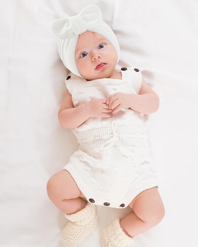 Century Star Newborn Hat for Baby Girls Infant Toddler Soft Hospital Hats Beanie Baby Turbans Head Wrap with Bow Cap in Saudi Arabia
