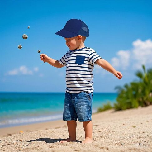 Toddler Baseball Cap Baby Cap Sun hat Breathable Mesh Solid Color hat for Kids boy Girl Age 3-5t in Saudi Arabia