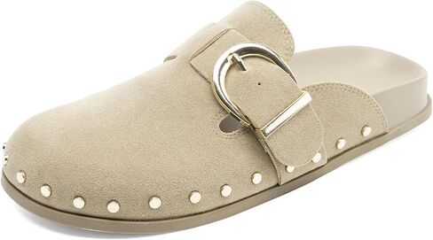 FUNKYMONKEY Women‘s Suede Rivet Mules Slip On Comfort Potato Shoes Suitable for Indoor and Outdoor in Saudi Arabia