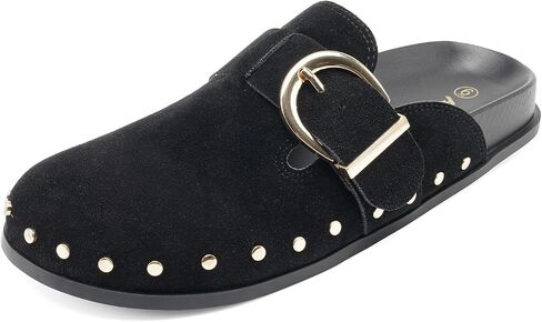 FUNKYMONKEY Women‘s Suede Rivet Mules Slip On Comfort Potato Shoes Suitable for Indoor and Outdoor in Saudi Arabia