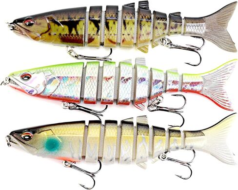 Fishing Lures for Freshwater and Saltwater, Lifelike Swimbait for Bass Trout Crappie, Slow Sinking Bass Fishing Lure, Amazing Fishing Gifts for Men, Must-Have for Family Fishing Gear in Saudi Arabia