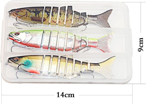 Fishing Lures for Freshwater and Saltwater, Lifelike Swimbait for Bass Trout Crappie, Slow Sinking Bass Fishing Lure, Amazing Fishing Gifts for Men, Must-Have for Family Fishing Gear in Saudi Arabia