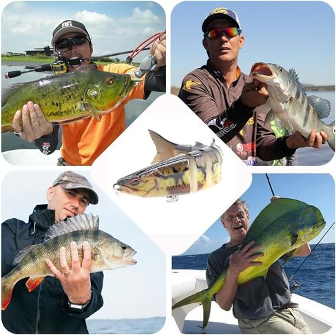 Fishing Lures for Freshwater and Saltwater, Lifelike Swimbait for Bass Trout Crappie, Slow Sinking Bass Fishing Lure, Amazing Fishing Gifts for Men, Must-Have for Family Fishing Gear in Saudi Arabia