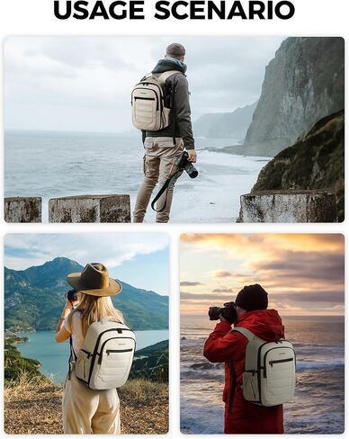 BAGSMART Camera Bag, DSLR SLR Small Camera Backpack Fits 13 Inch Laptop, Photography Backpacks with Rain Cover & Tripod HoldeR in Saudi Arabia