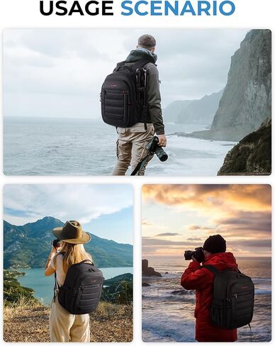 حقيبة كاميرا أكياس ، حقيبة تحمل على الظهر الكاميرا الصغيرة DSLR SLR تناسب 13 بوصة كمبيوتر محمول ، حقائب تحمل على ظهر التصوير مع غطاء المطر وحامل ثلاثي القوائم in Kuwait