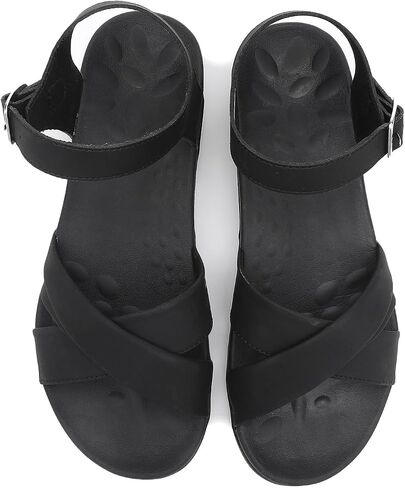 UTENAG Women's Comfortable Walking Flat Sandals Arch Support Ankle Strap Strappy Sandals in Saudi Arabia