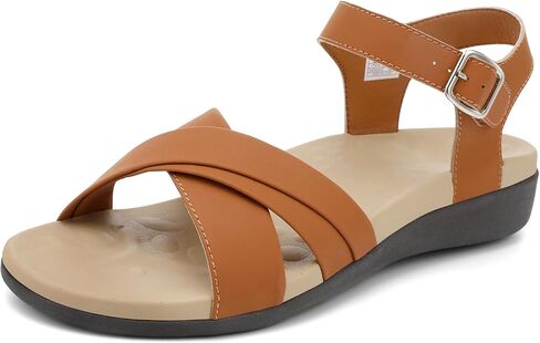 UTENAG Women's Comfortable Walking Flat Sandals Arch Support Ankle Strap Strappy Sandals in Saudi Arabia