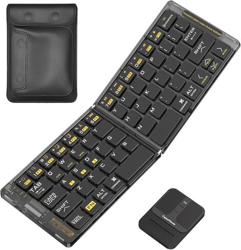 Ultra-Thin Folding Wireless Keyboard,Silver Square Mouse in Saudi Arabia