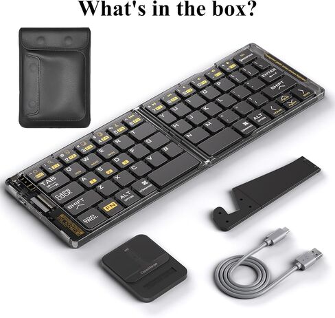 Ultra-Thin Folding Wireless Keyboard,Silver Square Mouse in Saudi Arabia