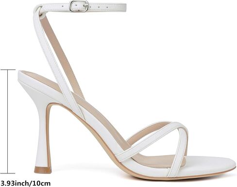 Mostrin Strappy Heels for Women Lace Up Ankle Strap Round Open Toe Stiletto High Heels Women's Heeled Sandals for Prom, Party, Daily in Kuwait
