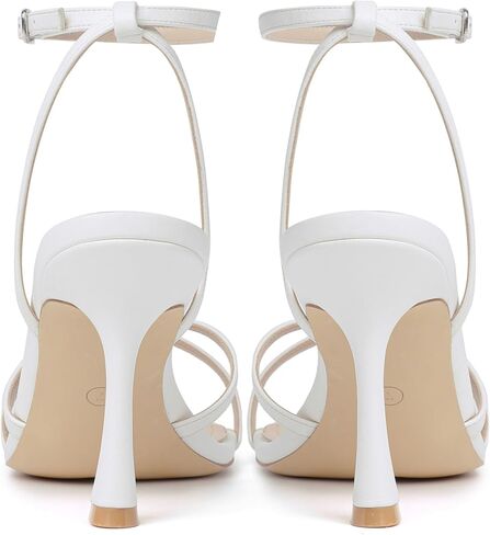 Mostrin Strappy Heels for Women Lace Up Ankle Strap Round Open Toe Stiletto High Heels Women's Heeled Sandals for Prom, Party, Daily in Kuwait