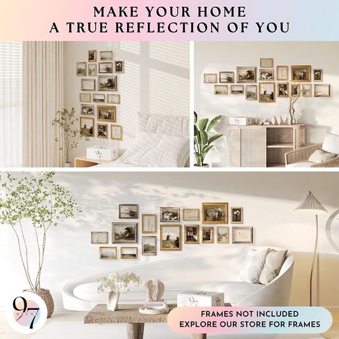97 Decor Antique Wall Decor - 16 Pcs Vintage Wall Art Prints, Antique Pictures Landscape Painting, French Country Decor Botanical Posters, Moody Gallery Wall Pictures For Home Bedroom (unframed) in Saudi Arabia