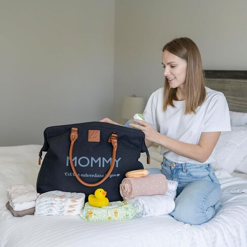 LK Mommy Bag For Hospital, Belt Bag & Shoulder Strap, Labor Delivery Baby Diaper Bag & Waist Bag, Large Capacity Travel Bag (BLACK) in Saudi Arabia