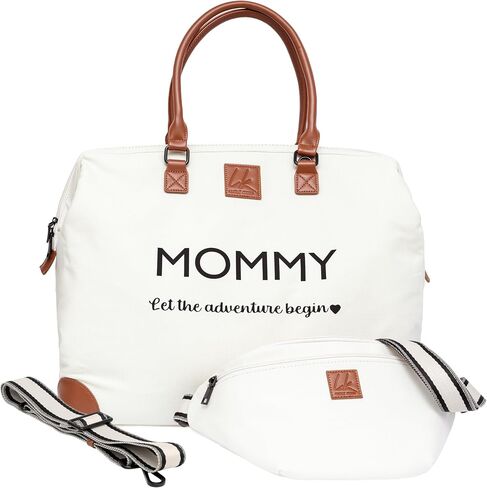 LK Mommy Bag For Hospital, Belt Bag & Shoulder Strap, Labor Delivery Baby Diaper Bag & Waist Bag, Large Capacity Travel Bag (BLACK) in Saudi Arabia
