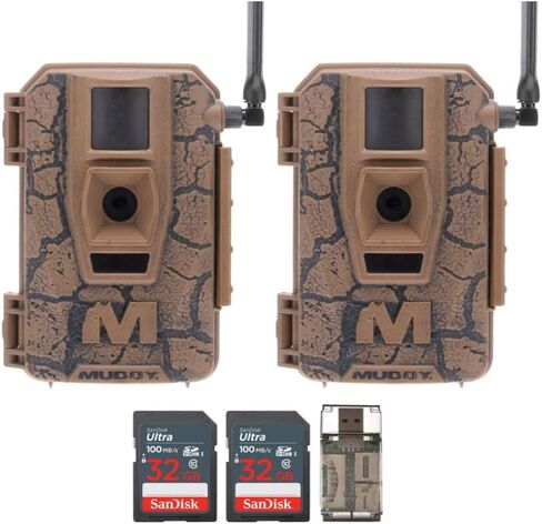 Mitigator Cellular 24MP Imaging Trail Camera with 80 Feet Detection and Flash Range (2-Pack) Bundle with 32GB Ultra SDHC UHS-I Memory Card (2-Pack) and High Speed Card Reader (5 Items) in Saudi Arabia