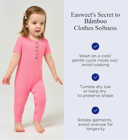 Baby Romper Boys and Girls Bamboo Viscose Short Sleeve Jumpsuit One Piece Footless Summer Outfit in Saudi Arabia