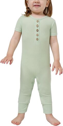 Baby Romper Boys and Girls Bamboo Viscose Short Sleeve Jumpsuit One Piece Footless Summer Outfit in Saudi Arabia