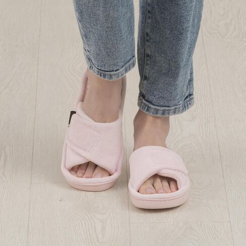 Women’s Orthotic Arch Support Slippers | Adjustable Hook-and-Loop Closure, Memory Foam, Foot Massage Beads, Non-Slip Rubber Sole | Plantar Fasciitis Relief | Indoor/Outdoor Comfort in Kuwait