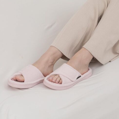 Women’s Orthotic Arch Support Slippers | Adjustable Hook-and-Loop Closure, Memory Foam, Foot Massage Beads, Non-Slip Rubber Sole | Plantar Fasciitis Relief | Indoor/Outdoor Comfort in Kuwait