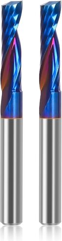 2PCS Single Flute End Mill 1/4" Shank, Carbide CNC Spiral Router Bit, O Flute Milling Cutter for Aluminum Plastic Acrylic PVC in Saudi Arabia