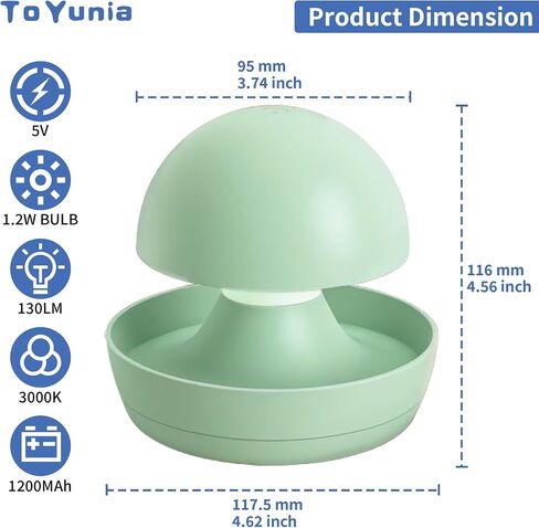 Nursery Night Light for Kids,Recharge Night Light for Kids,1 Pack,4000K,Green in Saudi Arabia