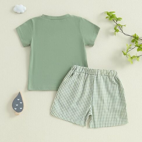 Baby Boy Summer Outfits Infant Hunting Clothes Mallard Duck Short Sleeve Shirt Top Camouflage Shorts Set in Saudi Arabia