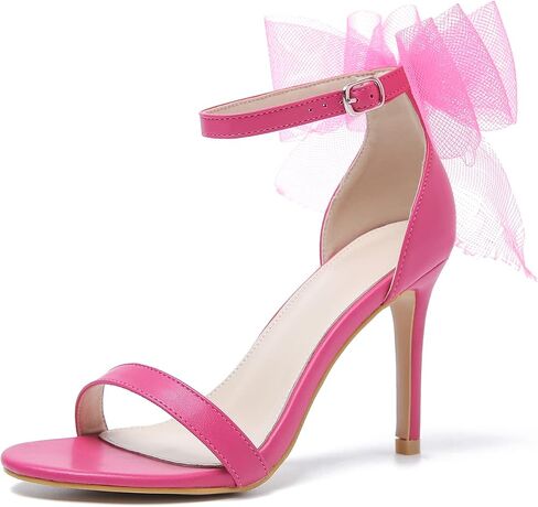LIURUIJIA Women's Open Toe Stiletto Heels with Bow One Strap Sandals Wedding Party Prom Dress Shoes in Saudi Arabia