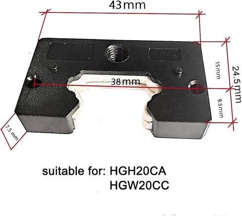 HGH15CA Carriage Slider Block, 2pcs HGH15CA Square Bearing Slider Block with 2 Sets HV15 Self-Lubricating Dust-Proof Oil Box Dustproof Accessories for 3D Printer, CNC Machine and DIY Project in Saudi Arabia