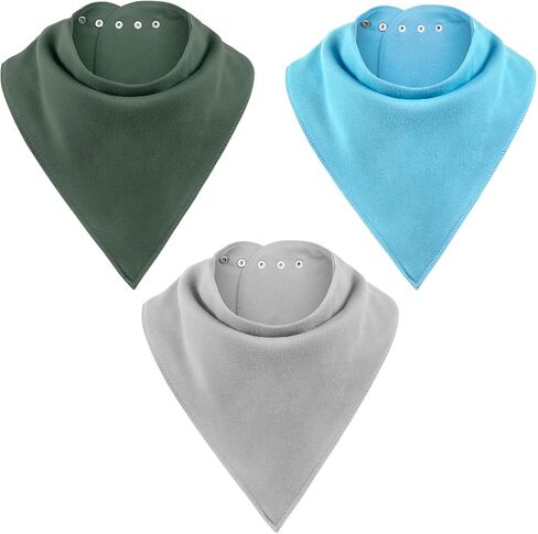 Adult Drool Bib for Special Needs, 3 Pk Soft Absorbent Large Bandana Bibs Set for Kids 4+, Men Women, Teens & Adults in Kuwait