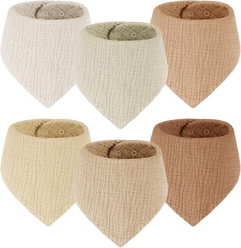 Muslin Bibs for Boys Girls Baby Bibs for Drooling and Teething 100% Cotton Soft and Absorbent for Unisex Infant in Saudi Arabia