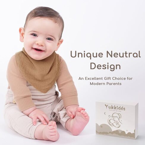 Muslin Bibs for Boys Girls Baby Bibs for Drooling and Teething 100% Cotton Soft and Absorbent for Unisex Infant in Saudi Arabia