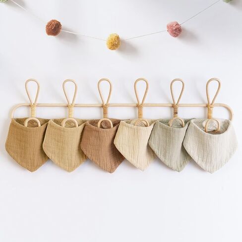 Muslin Bibs for Boys Girls Baby Bibs for Drooling and Teething 100% Cotton Soft and Absorbent for Unisex Infant in Saudi Arabia