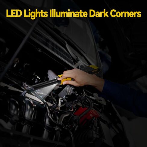 3/8 "مفتاح ريشات مسجل مسلسل مع بندقية LED LED Impact ، وجع 600 دورة في الدقيقة ، مع 8 مآخذ ، محول 1/4" و 3 "شريط تمديد (أداة فقط) (ملائمة لبطارية De-Walt 20V) in Kuwait