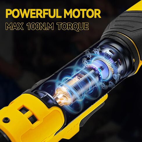 3/8 "مفتاح ريشات مسجل مسلسل مع بندقية LED LED Impact ، وجع 600 دورة في الدقيقة ، مع 8 مآخذ ، محول 1/4" و 3 "شريط تمديد (أداة فقط) (ملائمة لبطارية De-Walt 20V) in Kuwait