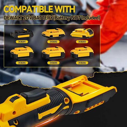 3/8 "مفتاح ريشات مسجل مسلسل مع بندقية LED LED Impact ، وجع 600 دورة في الدقيقة ، مع 8 مآخذ ، محول 1/4" و 3 "شريط تمديد (أداة فقط) (ملائمة لبطارية De-Walt 20V) in Kuwait