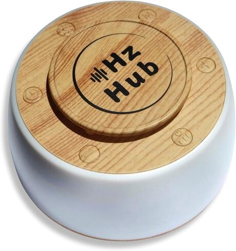 Solfeggio Hertz Frequency & White Noise Portable Sound Machine. Meditation/Sleeping/Yoga/Study/Baby/Adult/Office/Relaxing. 15 Calming Sounds. 3 Timers. 3 Lights. (Light Grain, Standard) in Kuwait