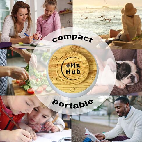 Solfeggio Hertz Frequency & White Noise Portable Sound Machine. Meditation/Sleeping/Yoga/Study/Baby/Adult/Office/Relaxing. 15 Calming Sounds. 3 Timers. 3 Lights. (Light Grain, Standard) in Kuwait