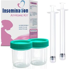 Insemination Kit at Home for Natural Conception - Fertility Support for Women and Families, Includes 2 Applicators & 2 Collection Cups