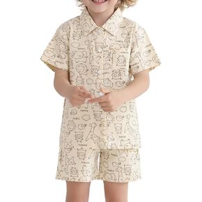 Weixinbuy 100 ٪ Cotton Baby Boy Summer Summer Summer Stirts Cartoon Stirts و Shorts Toddler Toddler للعب الشاطئ 12M-5T