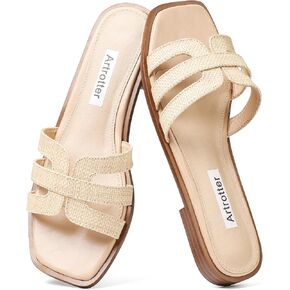 Artrotter Slides Beach Sandals للنساء أحذية صيفية للعطلة للنساء للنساء الصنادل