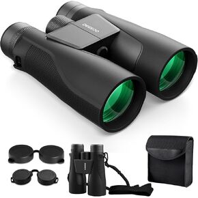 15x56 HD Binoculars for Adults High Powered: Deesoo Waterproof Binoculars for Hunting with Large View- Professional Binocular for Bird Watching Travel Hunting Stargazing,Black
