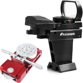 Astromania Deluxe Guide Scope Mount - حزمة مع - مشهد رد الفلوكوب الفاخر بالكامل
