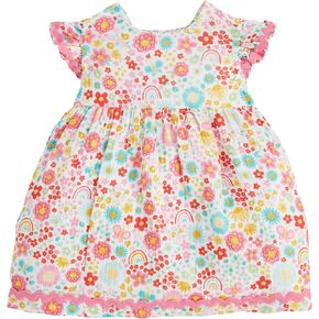Mud Pie Girls Children's Rainbow Floral Baby Dress