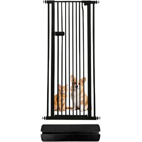 Lumizone Extra Tall Cat Gate 61.02" High Pressure Mounted Extra Wide 2025 New (17 Sizes) 1.37" Gap No Drilling Auto-Close One-Handed Operation Tall Pet Gate for Dogs(White, 29.92"-34.24"/76-86.5cm)