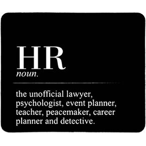 HR Definition Mousepad,Inspirational Black Square Mouse Pads for Desk Home Office Gaming Working,Home Decor Accessories Supplies,9.5x7.9 inches